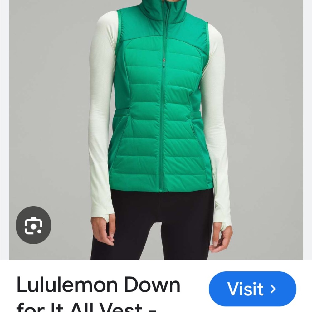 “Down for it all”lululemon athletica Women's Vibrant Green Vest